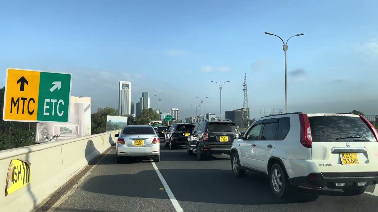 Nairobi expressway drive from Jomo Kenyatta International Airport  to  Westland. #kenya #nairobi