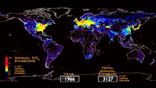 Time-lapse history of global CO2 emissions by humans 1751-2008