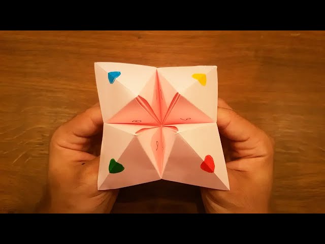 How To Make a Paper Fortune Teller - EASY Origami class=