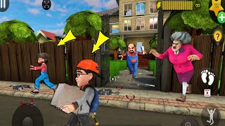 Scary Teacher 3D - with nick and tani troll Miss T fell face down part 4846 #scaryteacher3d