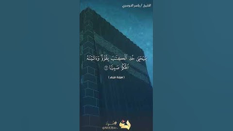 لحظة سكون | تلاوة خاشعة بصوت الشيخ ياسر الدوسري – سورة مريم