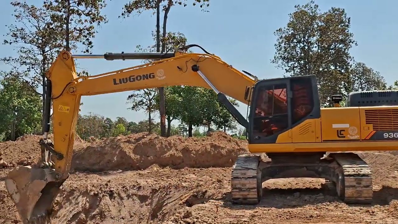 แต่งสโลปบ่อใหม่ขั้นเทพรถขุดใหญ่ลิวกง 936e ขนาดสามสิบหกตัน excavator