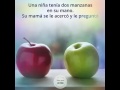 La niña y la manzana, mágico!