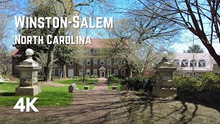 Winston-Salem (Old Salem), North Carolina | 4K Walking Tour by Points on the Map 1,360 views 1 year ago 42 minutes