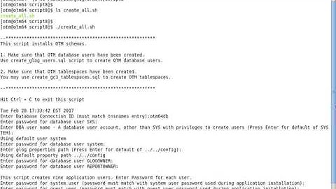 OTM 6.4.2 Installation Guide (Oracle Linux 6.3) - Part 22 - Execute Create All