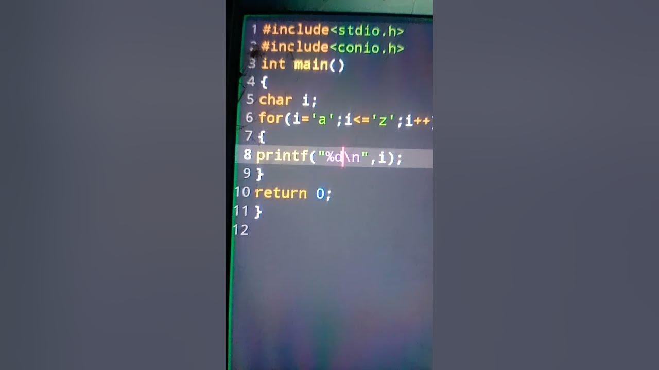 to print ASCII values a to z - YouTube