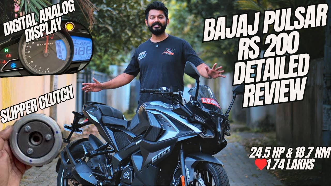 Bajaj Pulsar RS 200 detailed review in Malayalam | Slipper Clutch വന്നു | ഒരു Comfortable Sportbike