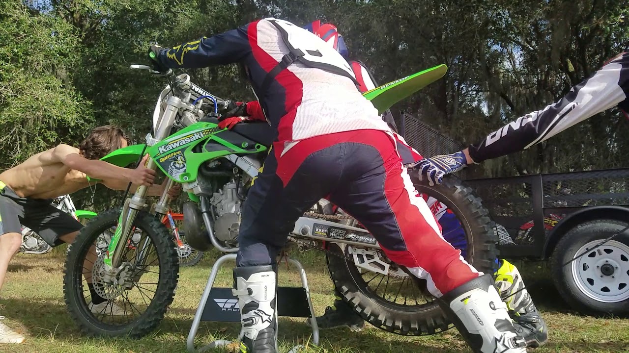 Start Dirt Bike With Just a Tow Strap YouTube