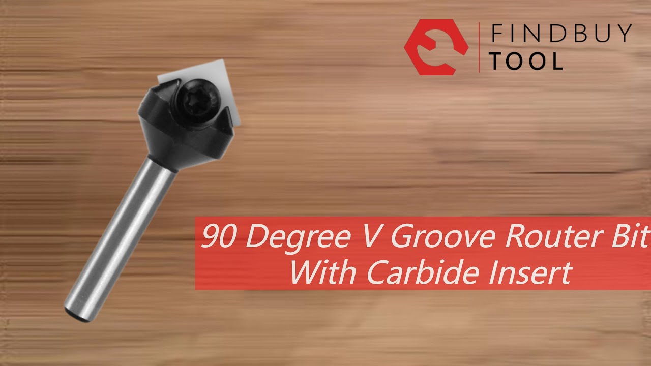 90 Degree V Groove Router Bit with Carbide Insert