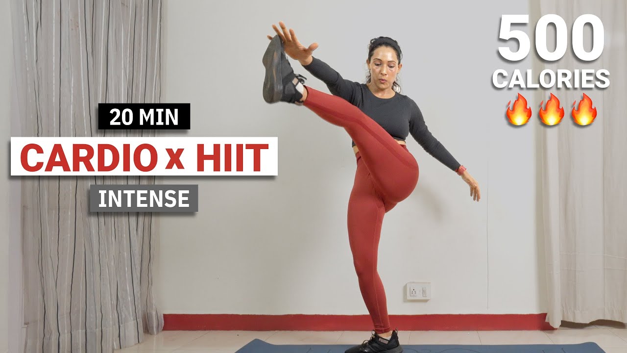 BURN 500 CALORIES with this 20 Minute Cardio Workout | HIIT Workout At ...