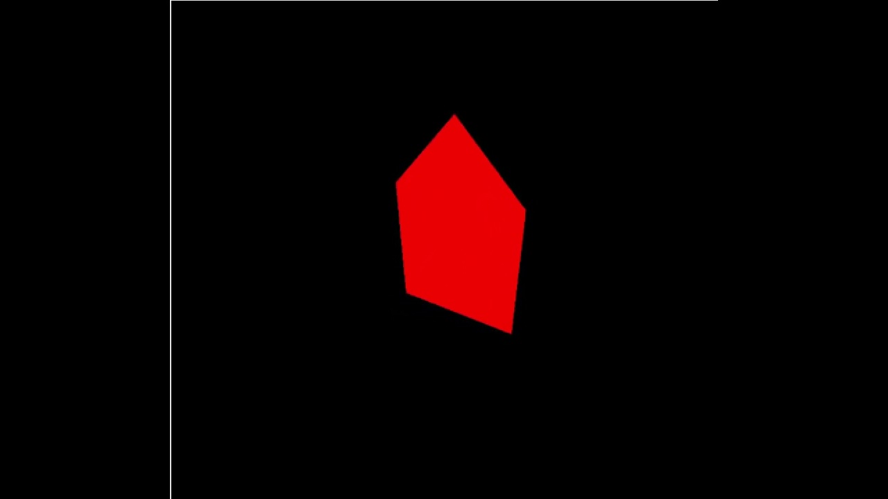 Week 2 - Red polygon with five vertices rotation using OpenGL