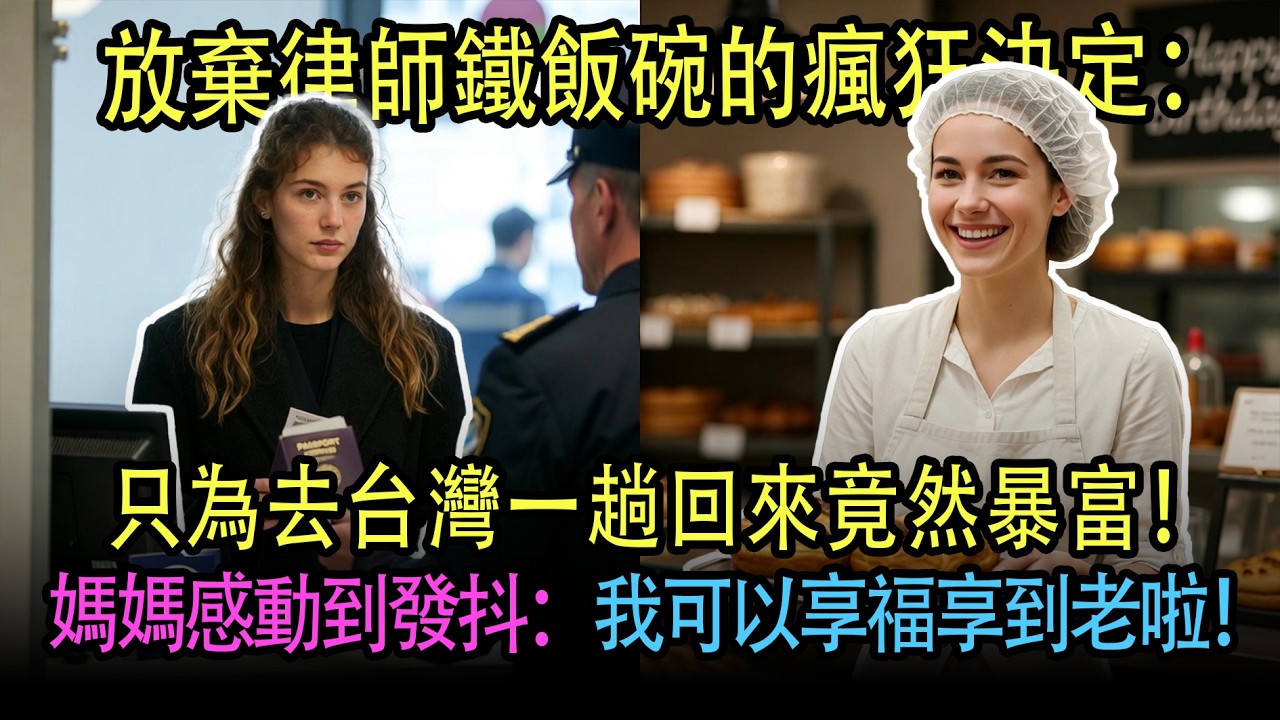 放棄律師鐵飯碗去台灣一趟回來竟然發大財_媽媽準備享福了!