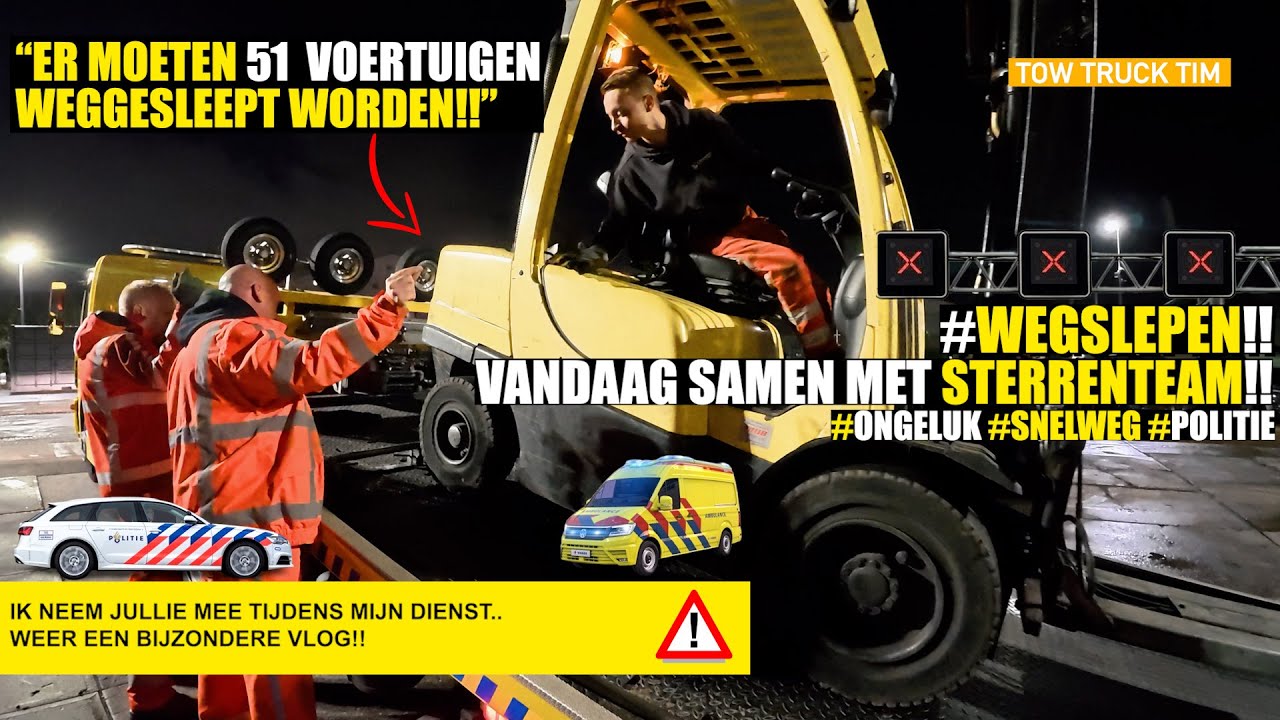 🚨”51 voertuigen moeten weggesleept worden volgens melding!! ”🚨