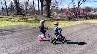 Riding Bikes In The Driveway