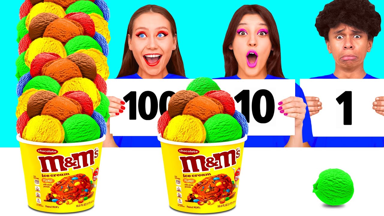 100 Layers of Food Challenge | Funny Cooking Tricks by DaDaDa Challenge