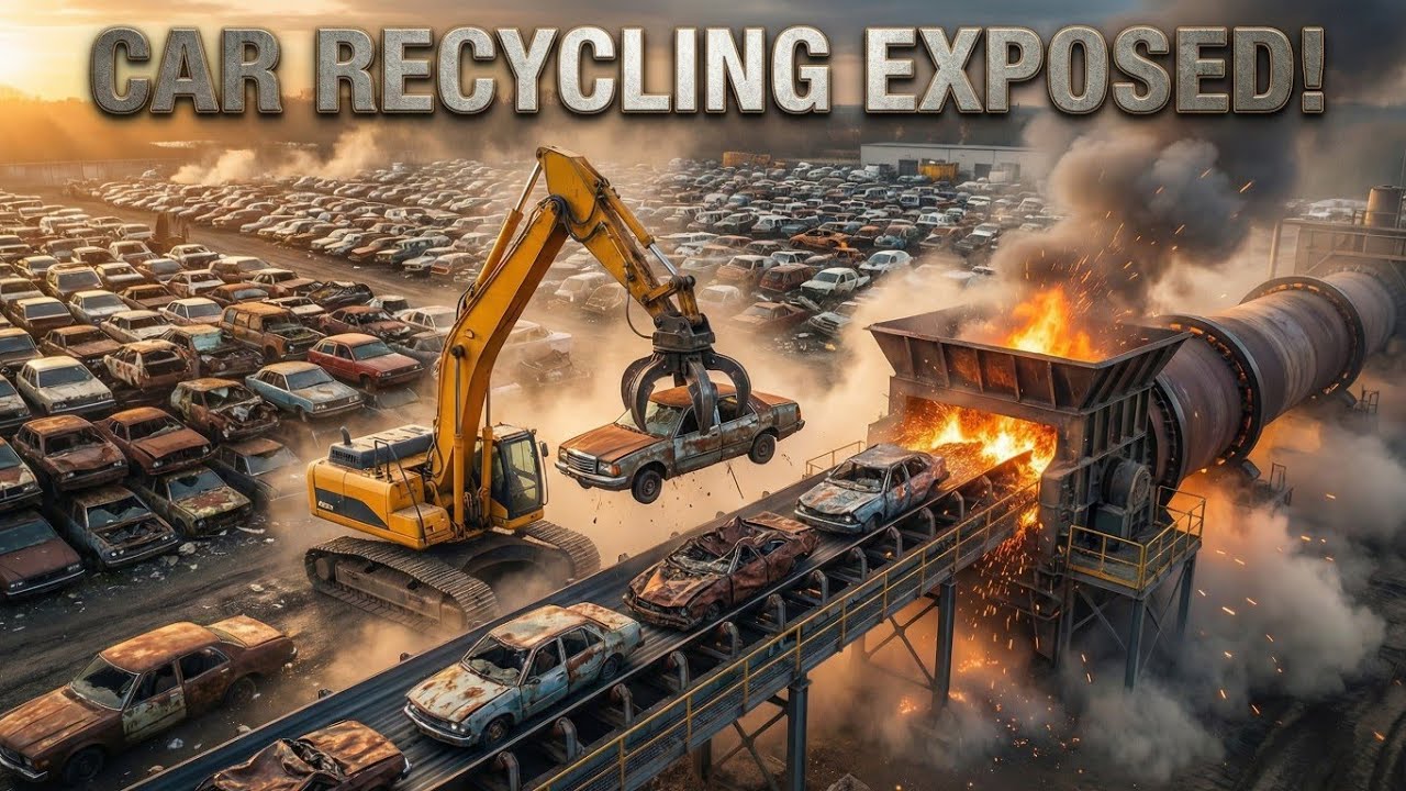 How Old Cars Are Recycled Into New Steel | Inside a Massive Car Recycling Plant