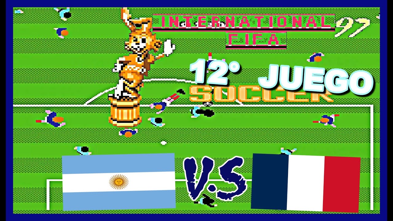 ⚽ Fifa International Soccer 97 🏆 - Argentina vs Francia - NES - 12° Juego (Gameplay)