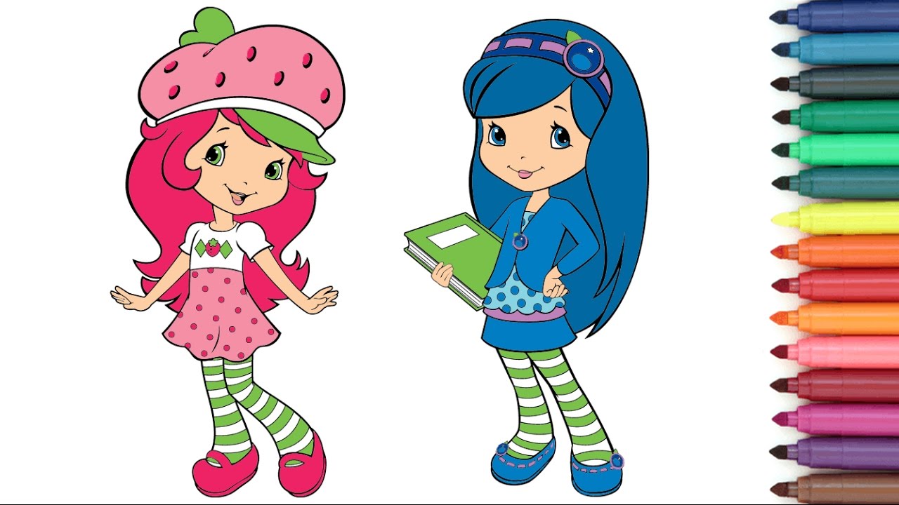 Download Strawberry Shortcake & Blueberry Muffin Friends Coloring Page For Kids - YouTube