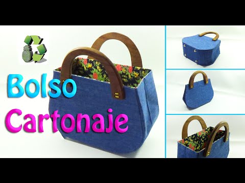 Bolso técnica cartonaje (Reciclaje) - YouTube