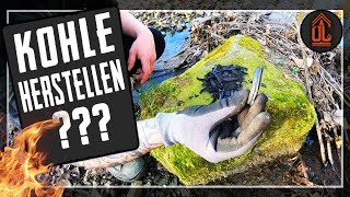 KOHLE selbst herstellen Zeichenkohle aus Weide | making charcoal diy coal char weidenholz