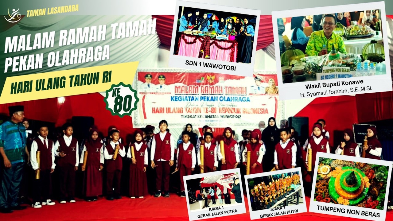 Kemeriahan Malam Ramah Tamah |Pekan Olahraga di Taman Lasandara Bersama Wakil Bupati Konawe.