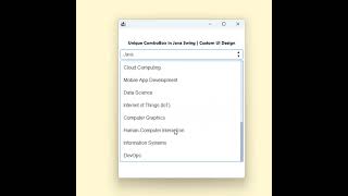 Modern Custom ComboBox in Java Swing | Stylish Dropdown Menu UI Design