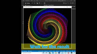 Draw an amazing rainbow design using python turtle module || #python #turtle #shorts #coding