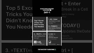 Day1:The Skill That 90% People Ignore in excel#excelchallenge #30daychallenge#excelmastery #exceltip