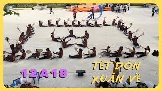 12A18 THPT Trần Phú | Rehearsal Flashmob (Top View) | Tết đón xuân về || Hội xuân 2023