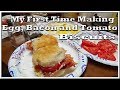 My First Ever Breakfast Biscuit..Delicious and So Easy.  Egg, Bacon and Tomato