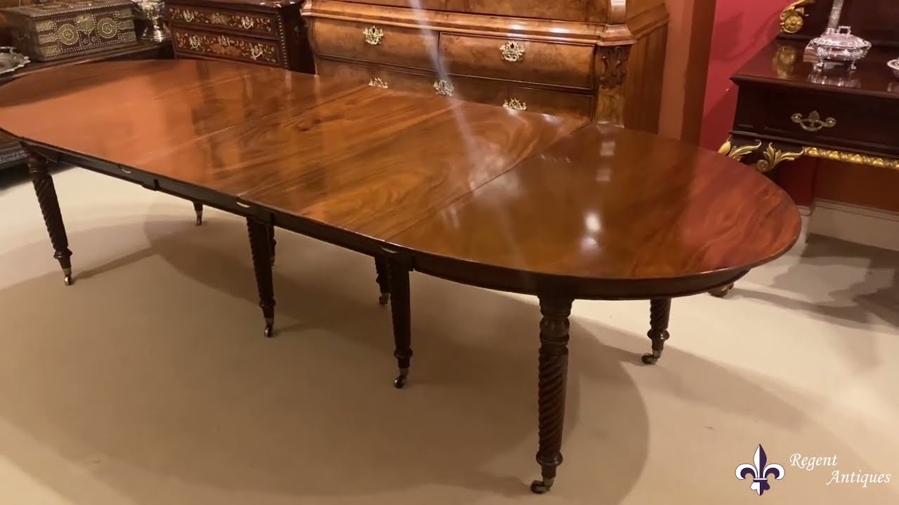 Antique Regency Concertina Action Dining Table 19th C