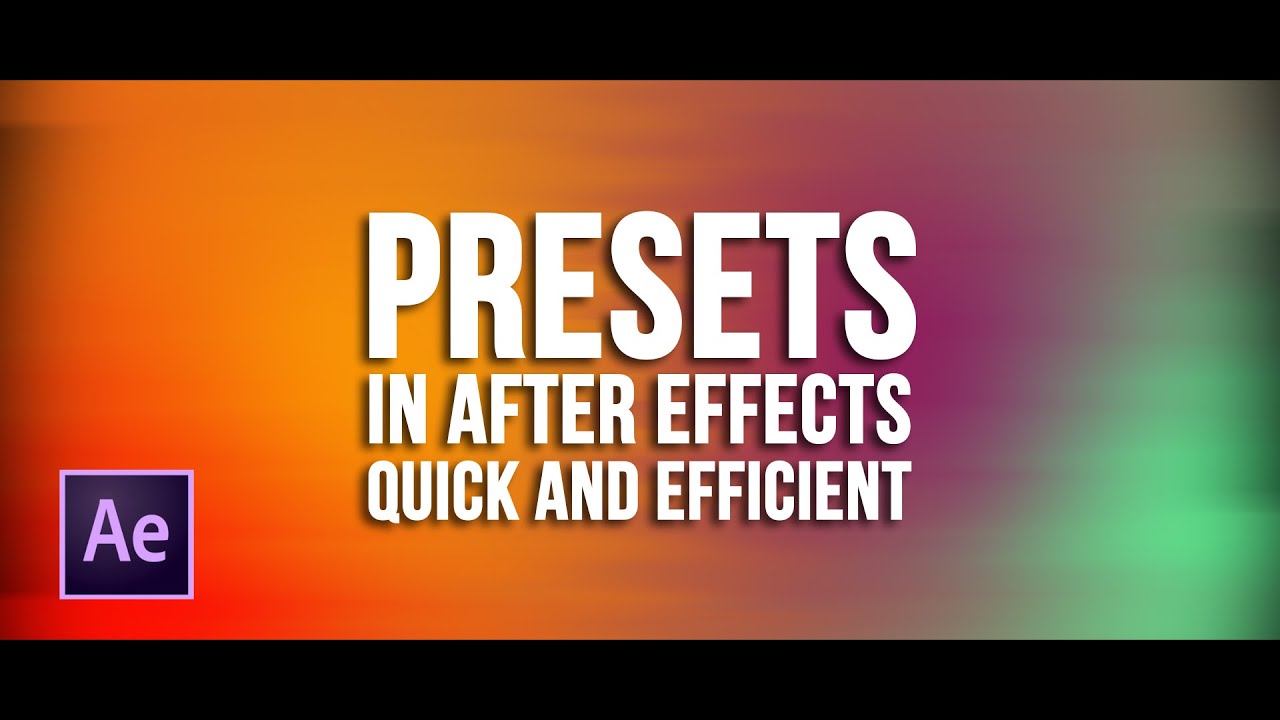 How to Create Animation Presets in After Effects After Effects Beginner YouTube