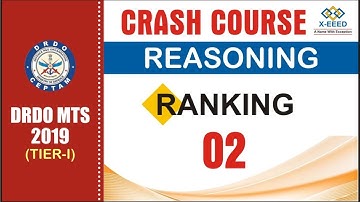 DRDO MTS - Crash Course - Reasoning Class - 2 (Ranking Part-2 Pratice Question) By Ravi Sir