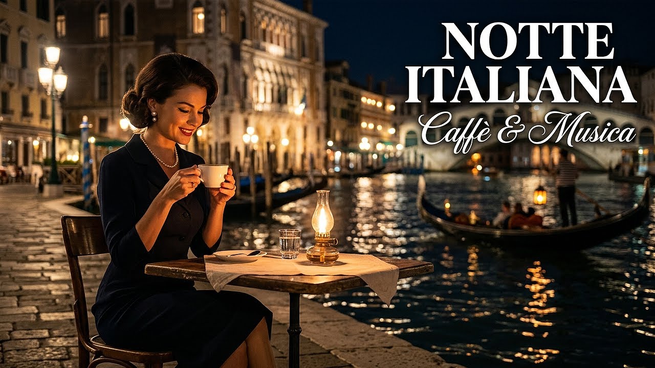Night Italian Cafe Ambience ☕ Musica Italiana Anni 60 70 80 - Nostalgia