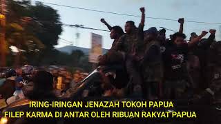 JAYAPURA MACET TOTAL SAAT JENAZAH FILEP KARMA DI ANTAR OLEH RIBUAN RAKYAT PAPUA