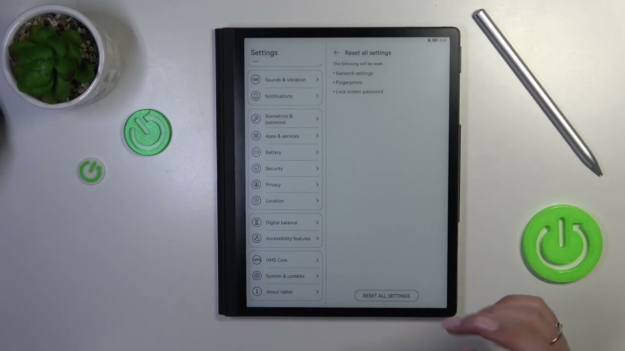 How to Reset All Settings on Huawei Matepad Paper