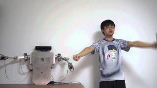 7Bot Desktop Robot Arm Dual-- gesture control using Kinect