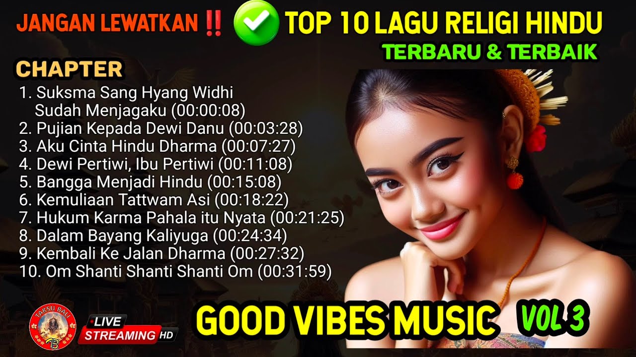 TOP 10 LAGU RELIGI HINDU PENYEJUK HATI TERBARU, TERPOPULER  & TERBAIK 🔊 VOL 3