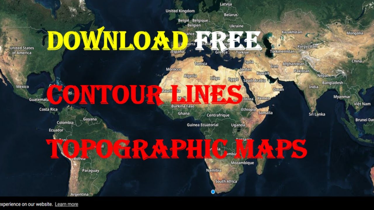 Download topographic map and contour lines from SRTM DEM