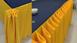 Single pleats design for the beginners table skirting tutorial