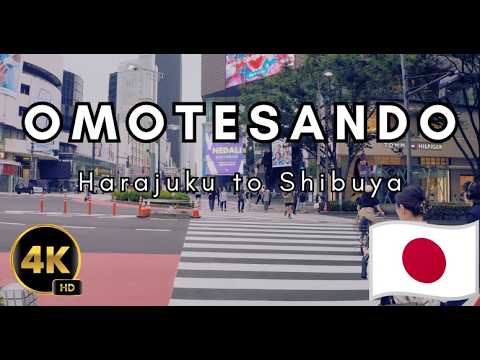 Tokyo Walk 🇯🇵 Omotesando → Harajuku (Takeshita St.) → Shibuya | 4K
