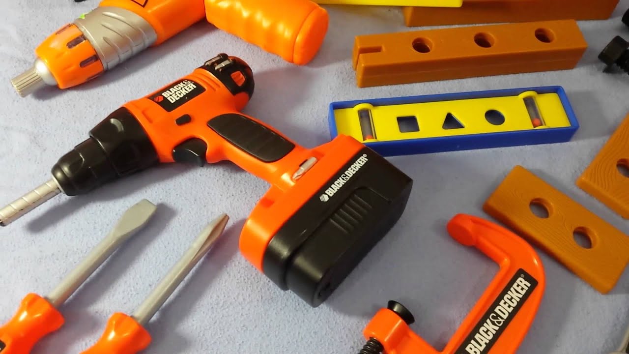 Black & Decker Pretend Play Toolset for Kids, Looks Like The Real Tools