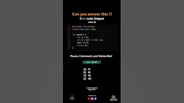 YOU THINK YOU KNOW C++? PROVE IT ! 💥 | Video 63 | #shorts