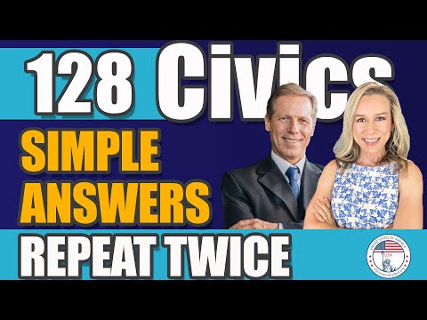 Uscis 128 Civics Questions And Simple Answers Repeat Twice | Officer Ben | 2025 Civics Test