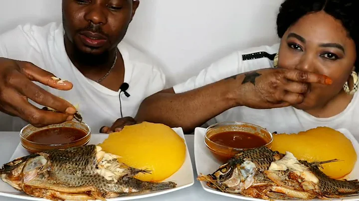 ASMR TILAPIA FISH WITH STARCH FUFU AND TOMATOES PEPPER SOUP SPEED EATING CHALLENGE | EATING SHOW