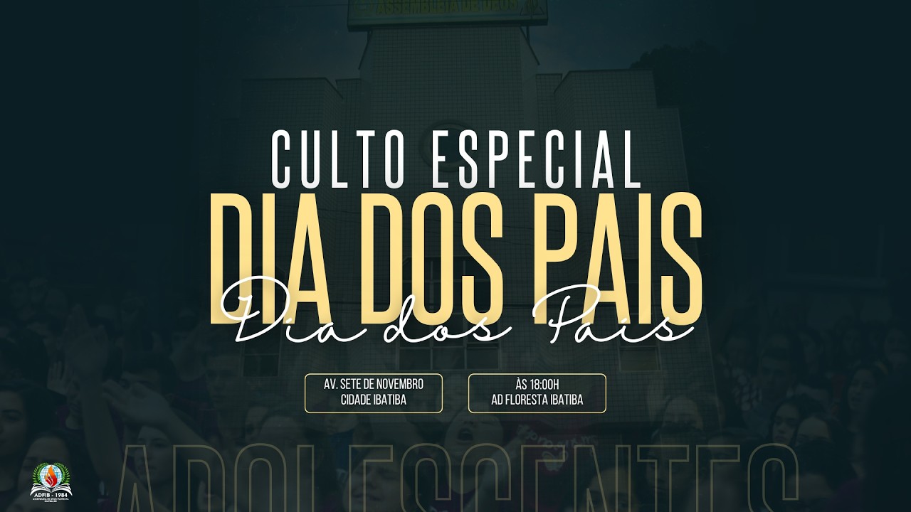 🔴LIVE Culto Especial Dia dos Pais | Departamento Infantil - 09/08/2026