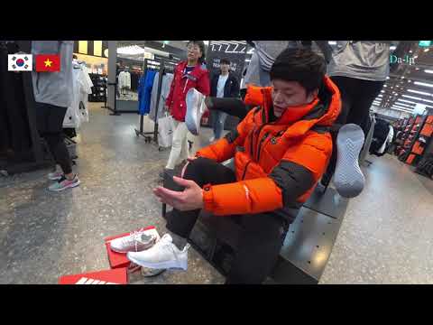 304.Mua giày Nike ở shopping mall với hàng loạt mẫu và size. 베트남 아내와 나이키 신발 사기