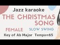 The Christmas song - Holiday song [JAZZ KARAOKE sing along background music] for the female singers