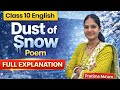 Class 10 English | Dust of Snow Poem | Full Explanation by Pratima Ma'am