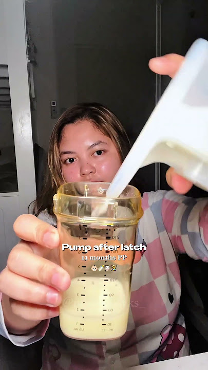 Morning pump after latch #breastmilk #breastfeeding